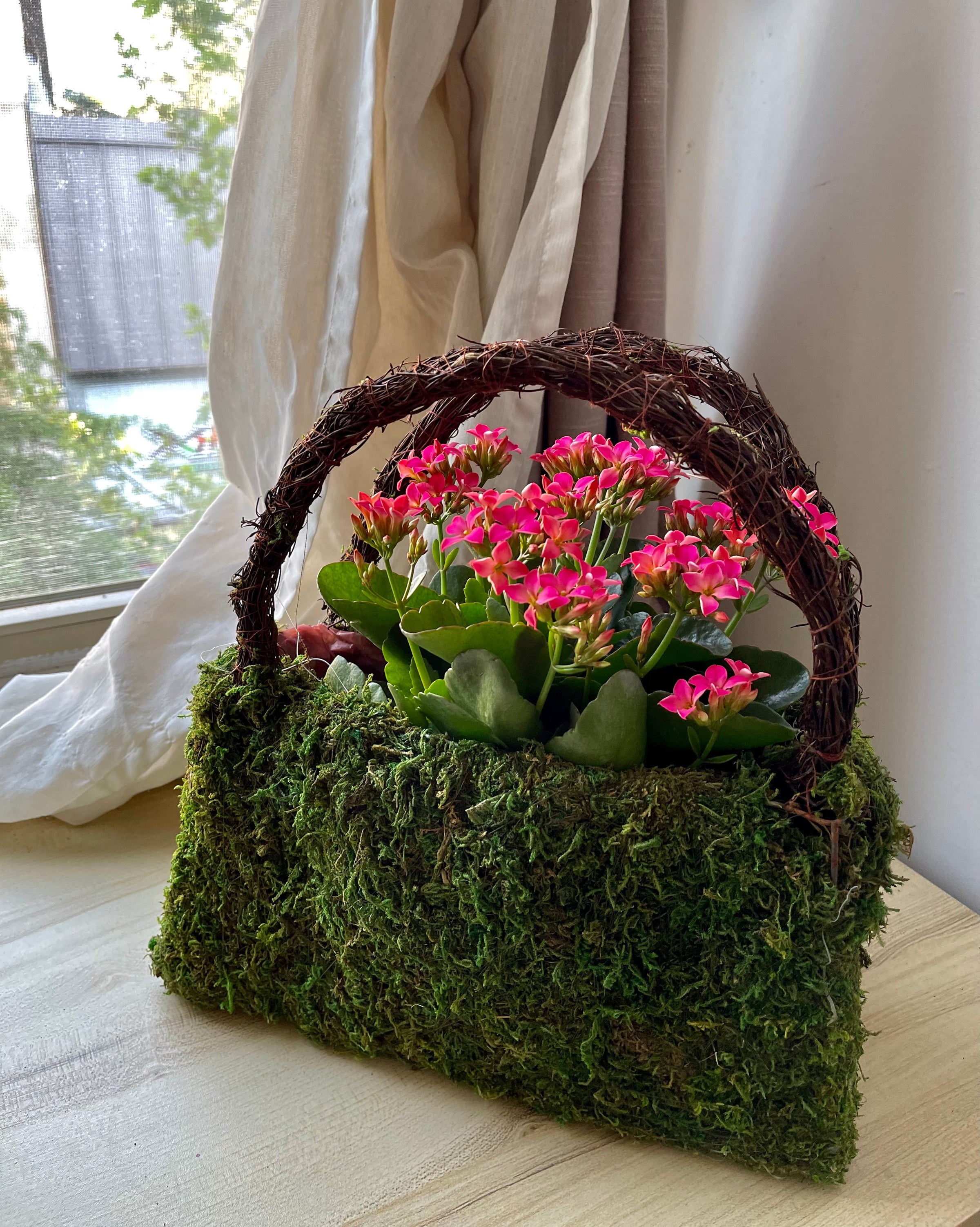 Moss Purse Flower Arrangements Best Flower Site
